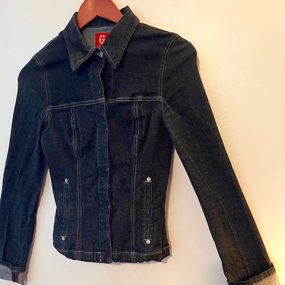 Guess Denim Blue Jean Jacket Made In USA - Size S - Picture 1 of 8